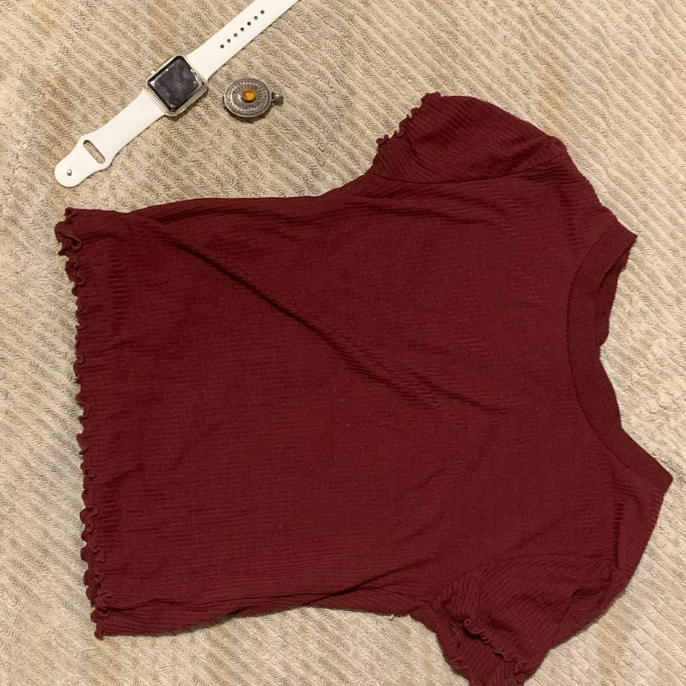 Red crop top